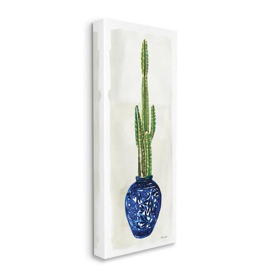 Stupell Industries Still Life Tall Prickly Cactus Canvas Wall Art